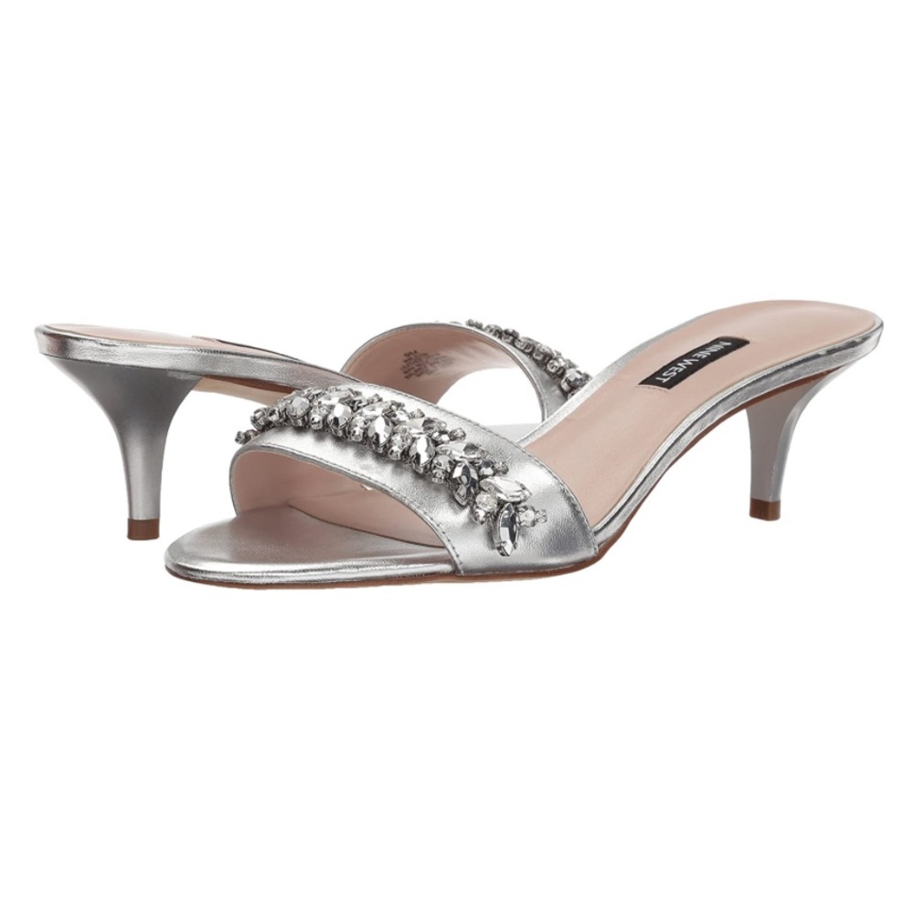 Silver Mules with Stones